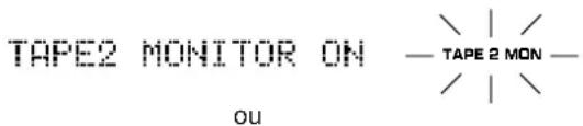 TAPE2 MONITOR ON OU - TAPE 2 MON - / | /