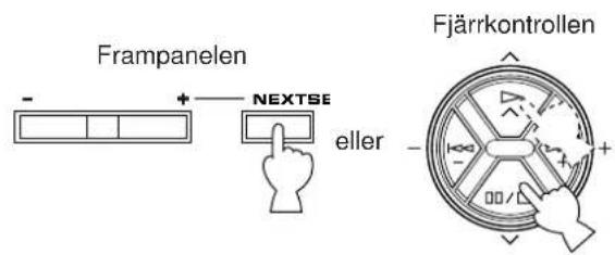 Frampanelen NEXTSE eller Fjärrkontrollen