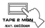 YAMAHA DSPA1 - Einstellen des Kassettendecks, das an den Buchsen TAPE 2 dieses Gerätes bzw. der Tonquelle, die als Eingangsquelle an den Buchsen EXTERNAL DECODER INPUT angeschlossen ist. - 1