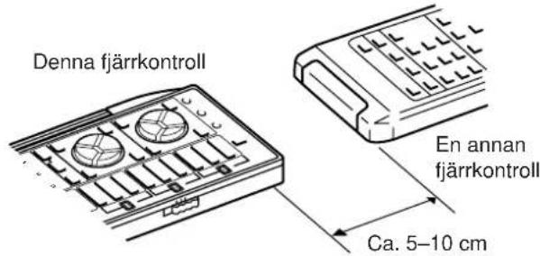 Denna fjärrkontroll En annan fjärrkontroll Ca. 5–10 cm