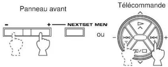 Panneau avant NEXTSET MEN ou Télécommande