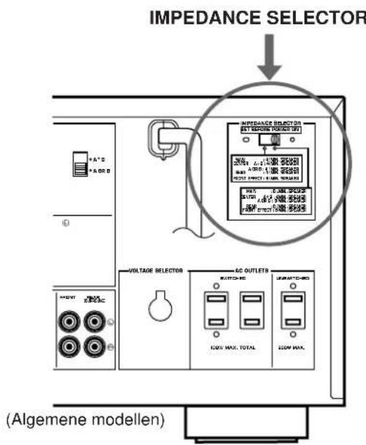 IMPEDANCE SELECTOR VOLTAGE SELECTOR AC OUTLETS (Algemene modellen)