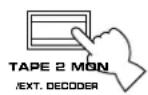 YAMAHA DSPA1 - Kiezen van het tapedeck aangesloten op de TAPE 2 aansluitingen van dit apparaat of de bron aangesloten op de EXTERNAL DECODER INPUT aansluitingen als de ingangsbron. - 1