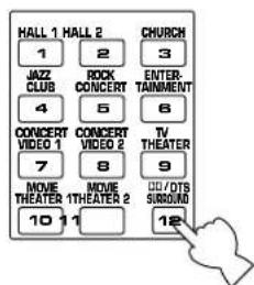HALL 1 HALL 2 1 2 CHURCH JAZZ CLUB ROCK 4 5 ENTERTAINMENT CONCERT VIDEO 1 CONCERT VIDEO 2 TV 7 8 THEATER MOVIE THEATER THEATER 2 DD/OTS SURROUND 10 11 18