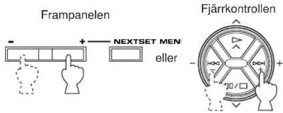 Frampanelen NEXTSET MEN eller Fjärrkontrollen