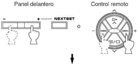 Panel delantero NEXTSET Control remoto