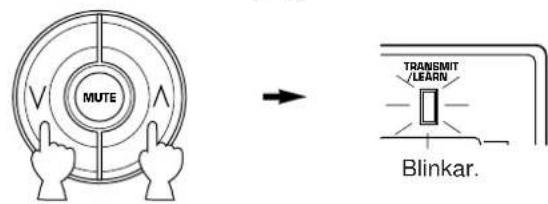 MUTE TRANSMIT /LEARN Blinkar.