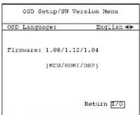 CAMBRIDGE 751RV2 - Configuration de l'affichage à l'écran (OSD)/Version logicielle - 1