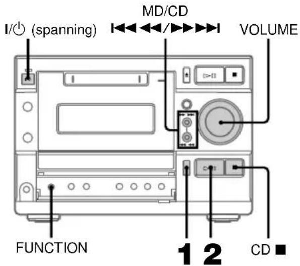 SONY DHCMD595 - Afspelen van een CD - 1