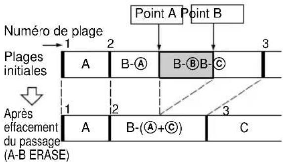 SONY DHCMD595 - Effacement d'un passage d'une plage (fonction A-B Erase) - 1
