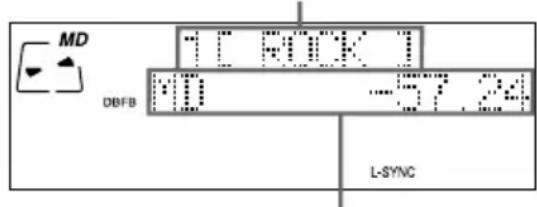 SONY DHCMD595 - Gebruik van het display - 2