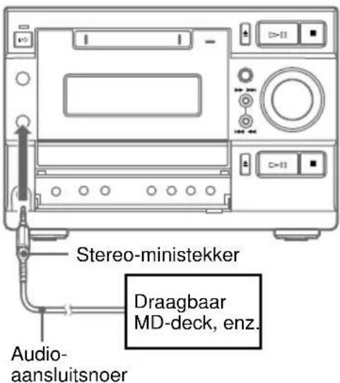 SONY DHCMD595 - Aansluiten van een draagbaar MD-deck, enz. - 1