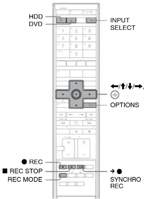 SONY DARX1 - Opnemen vanaf aangesloten apparatuur - 2