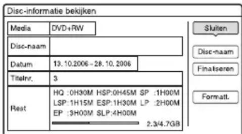 SONY DARX1 - Druk op OPTIONS om "Disc Info" te selecteren en druk op - 1