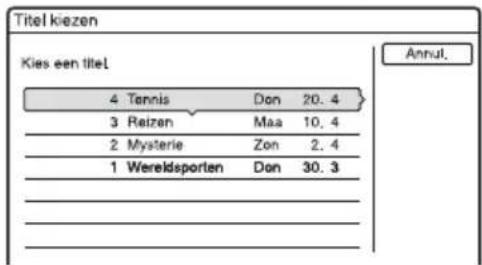 SONY DARX1 - Kies "Kiezen" en druk op . - 1