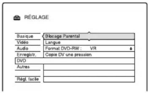 SONY DARX1 - Réglages disque (DVD) - 1