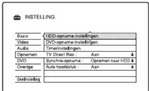 SONY DARX1 - Opname-instellingen (Opnemen) - 1