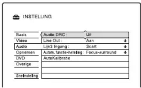 SONY DARX1 - Audio-instellingen (Audio) - 1