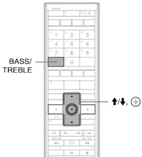 SONY DARX1 - Het lage- en hogetonenniveau instellen - 1