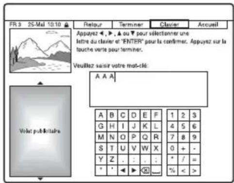 SONY DARX1 - Pour saisir un nouveau mot-clé - 1