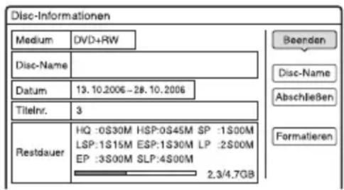SONY DARX1 - Benennen und Schützen einer Disc - 2