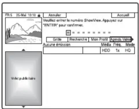 SONY DARX1 - Enregistrement d'émissions TV à l'aide du système ShowView - 2