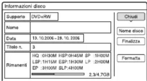SONY DARX1 - Premere OPTIONS per selezionare "Informazioni disco" e premere - 1