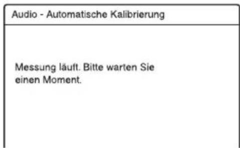 SONY DARX1 - Wählen Sie „Ja“, und drücken Sie Die Kalibrierung beginnt. - 1