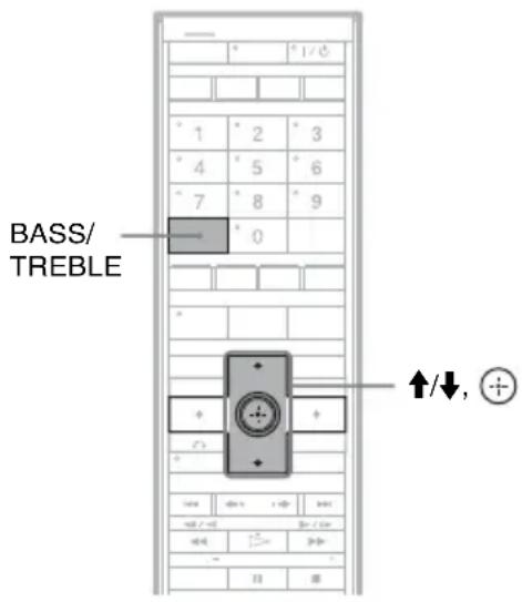 SONY DARX1 - Regolazione del livello dei bassi e del livello degli acuti - 1