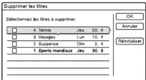 SONY DARX1 - Appuyez sur OPTIONS pour sélectionner « Supprimer titres », puis appuyez sur - 1