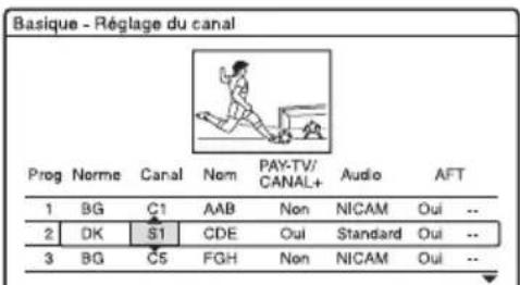 SONY DARX1 - Réglage des chaînes de TV payante/Canal+ analogique - 7