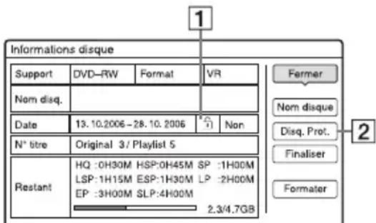 SONY DARX1 - Protection d'un disque - 1