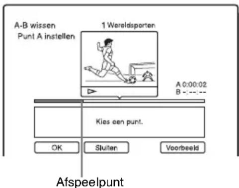 SONY DARX1 - Na stap 2 van "Een titel wissen en bewerken" kiest u "A-B wissen" en druk op - 1