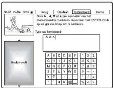SONY DARX1 - Een nieuw trefwoord invoeren - 1
