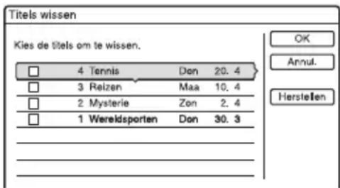 SONY DARX1 - Druk op OPTIONS om "Titels wissen" te selecteren en druk op - 1