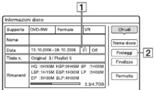 SONY DARX1 - Premere OPTIONS per selezionare "Informazioni disco" e premere - 1