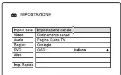 SONY DARX1 - Impostazioni della ricezione dell'antenna e della lingua (Impost. base) - 1