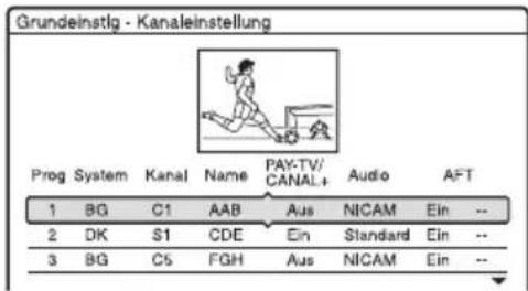 SONY DARX1 - Kanaleinstellung - 1