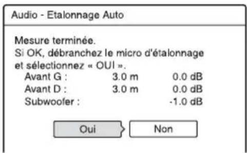 SONY DARX1 - ◆ Si la mesure est correcte. - 1