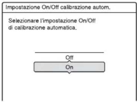 SONY DARX1 - Per disattivare la funzione "Calibrazione automatica" - 2