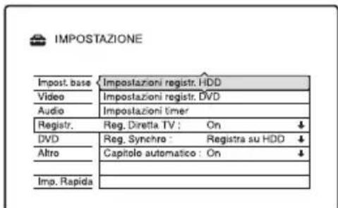 SONY DARX1 - Impostazioni di registrazione (Registr.) - 1