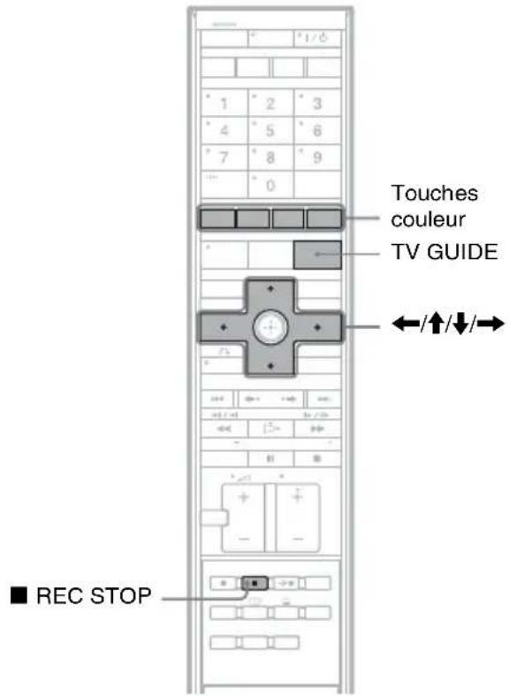 SONY DARX1 - Enregistrement par simple pression d'une touche (GUIDE Plus+) (disponible seulement dans les zones desservies par GUIDE Plus+) - 1