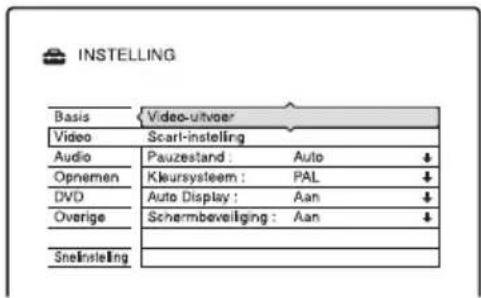 SONY DARX1 - Video-instellingen (Video) - 1