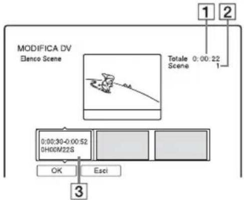 SONY DARX1 - Al termine dell'aggiunta delle scene, premere ↓. - 1