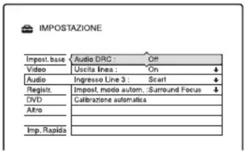 SONY DARX1 - Impostazioni audio (Audio) - 1