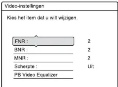 SONY DARX1 - Druk tijdens het afspelen op OPTIONS om "Video-instellingen" te selecteren en druk op ⊕. - 1