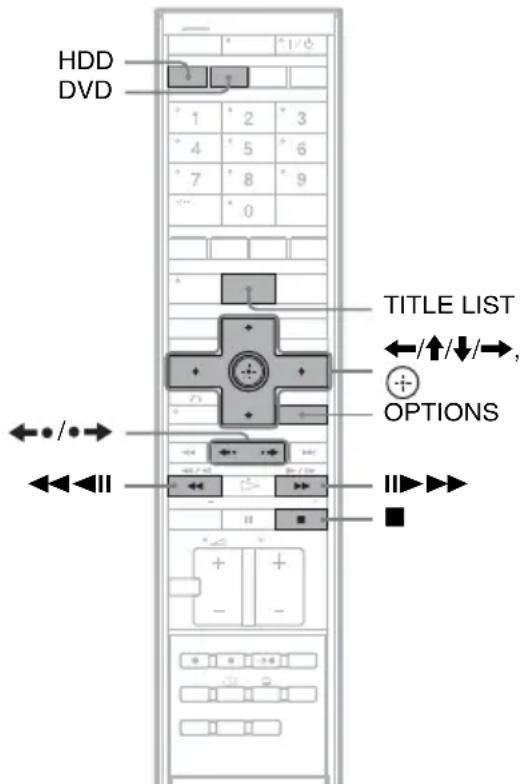 SONY DARX1 - Wiedergeben des aufgenommenen Programms (Titelliste) - 1