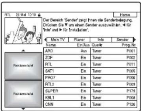 SONY DARX1 - Überprüfen der Programmpositionen - 1