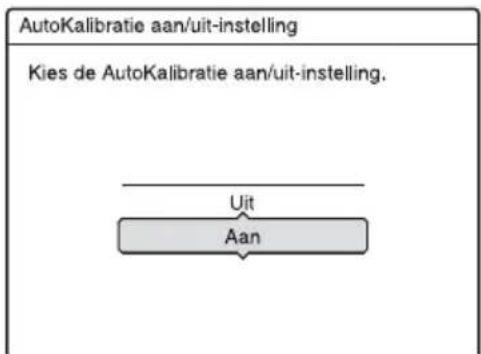 SONY DARX1 - De "AutoKalibratie" functie uitschakelen - 2