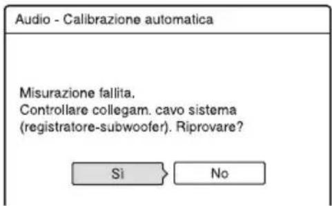 SONY DARX1 - ◆ La misurazione non è OK. - 1